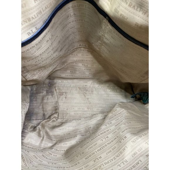 Ralph Lauren Black Brown Faux Leather Shoulder Bag - Picture 8 of 10